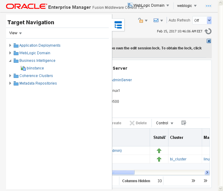 Enable Disable Oracle BI (OBIEE) Server cache: bi instance