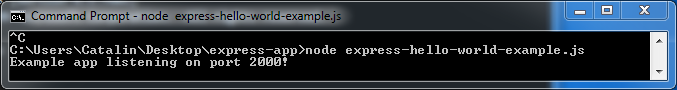 Express framework - hellow world -advantages & example: in console