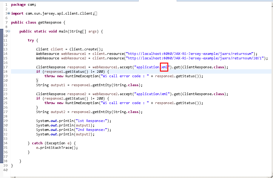 Create Java RESTful Web Service (JAX-RS) Client - using Jersey - consuming XML : java client - code