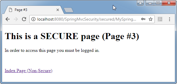 Spring 5 Security - mvc (web) security enforcement: secured page
