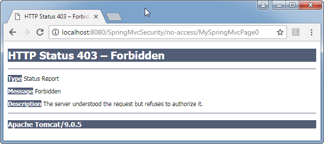 Spring 5 Security - mvc (web) security enforcement: access forbidden