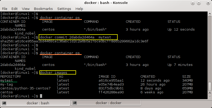 How you can create a Docker Image from a Docker Container: commit command