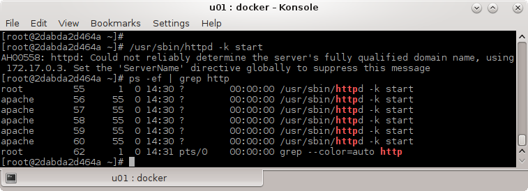 How you can install HTTP (Apache) Server on a Docker Container: start http server