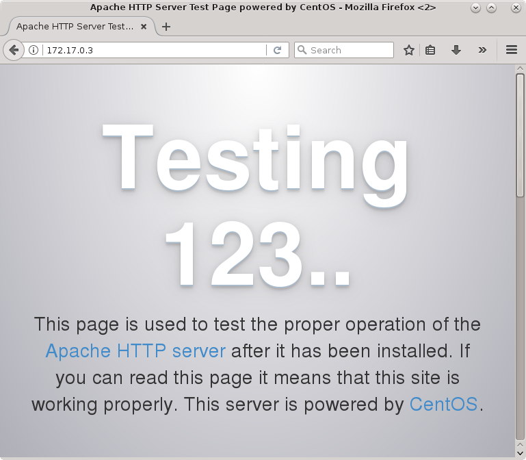 How you can install HTTP (Apache) Server on a Docker Container: test the installation