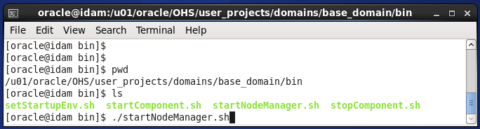 start oracle http server (ohs) 12c standalone: start node manager