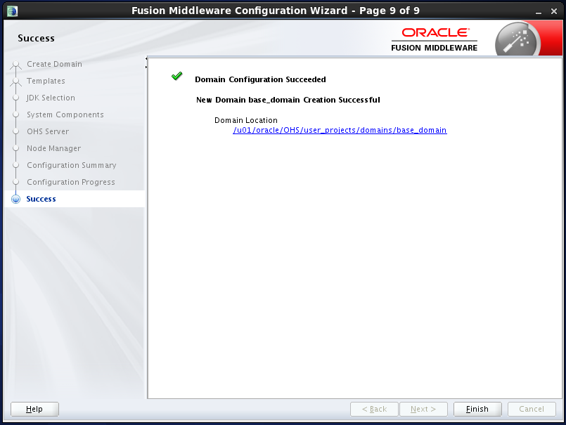 configure Oracle HTTP Server (OHS) 12.1.2 : configuration succeded