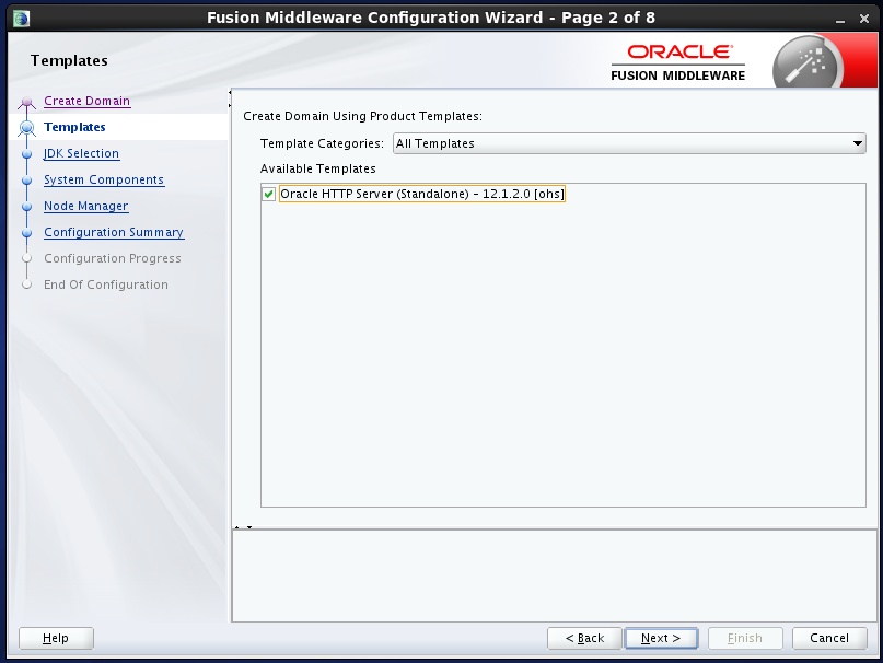 configure Oracle HTTP Server (OHS) 12.1.2 : templates