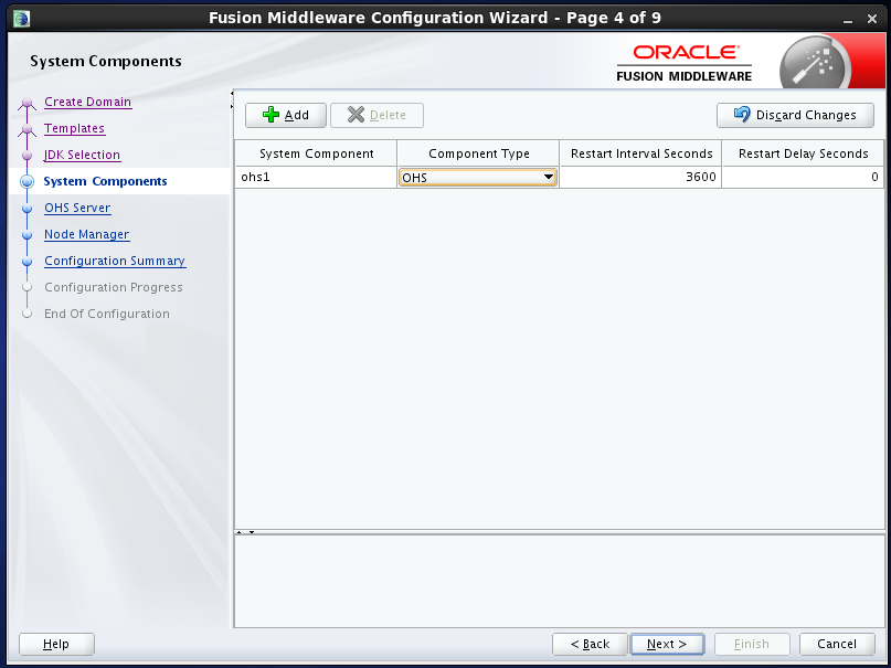 configure Oracle HTTP Server (OHS) 12.1.2 : system components