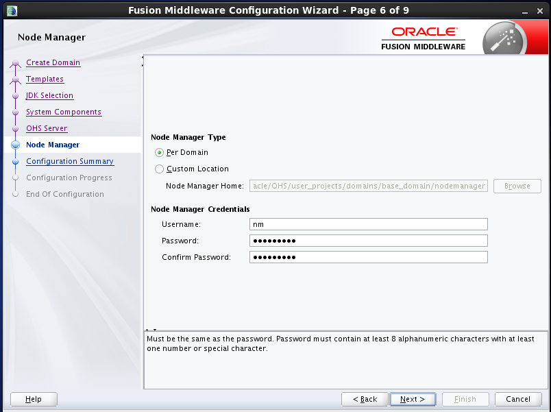 configure Oracle HTTP Server (OHS) 12.1.2 : configure node manager