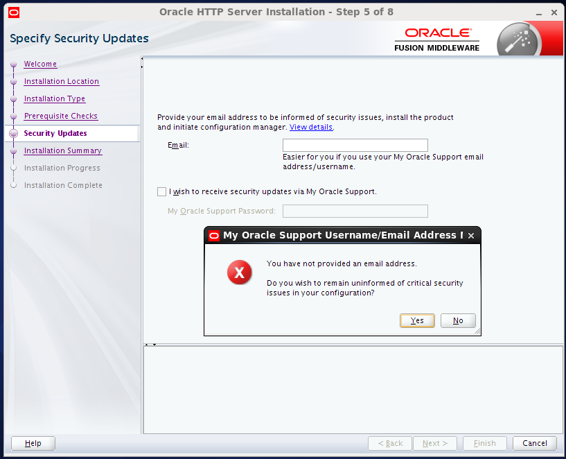 install Oracle HTTP Server (OHS) 12.1.2 : confirmation