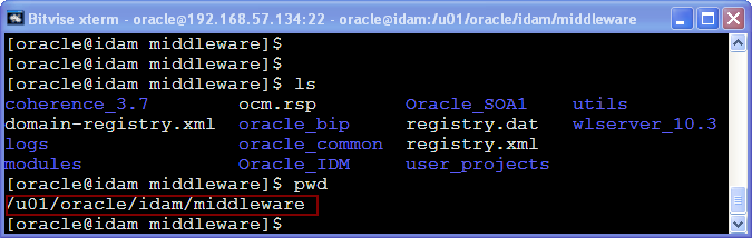 Oracle Middleware Home structure