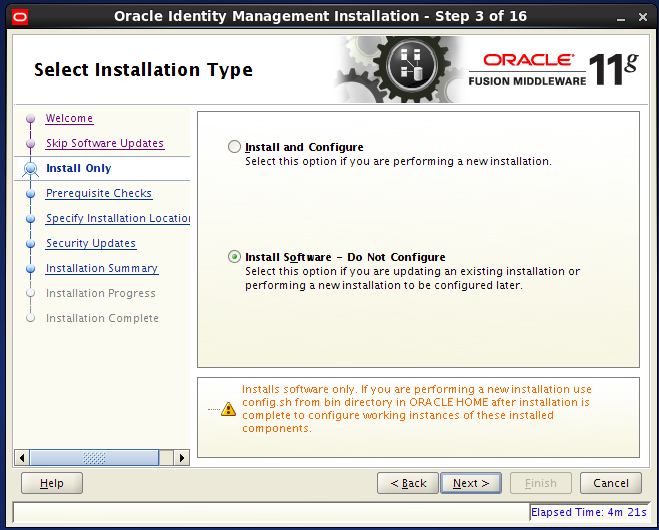 install Oracle Identity Management for OID: install only