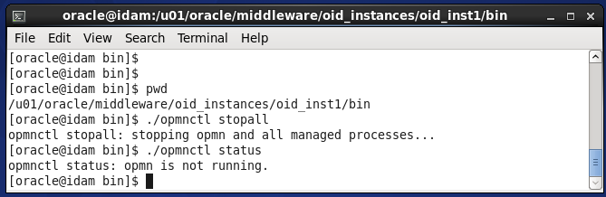 Stop Oracle Internet Directory Services : stop OID processes