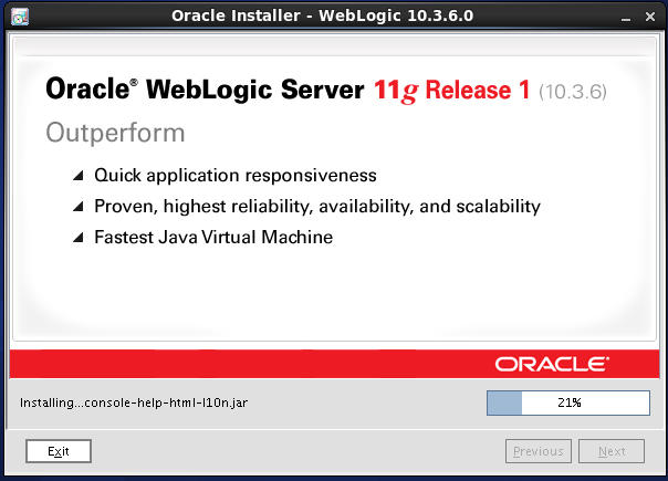 Weblogic 10.3.6 installation on linux - process 