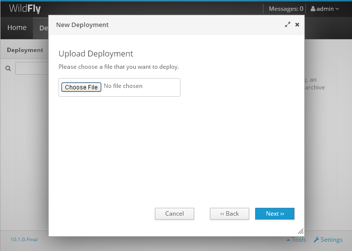 install oracle jdbc driver on WildFly 10.1 : deployments add file