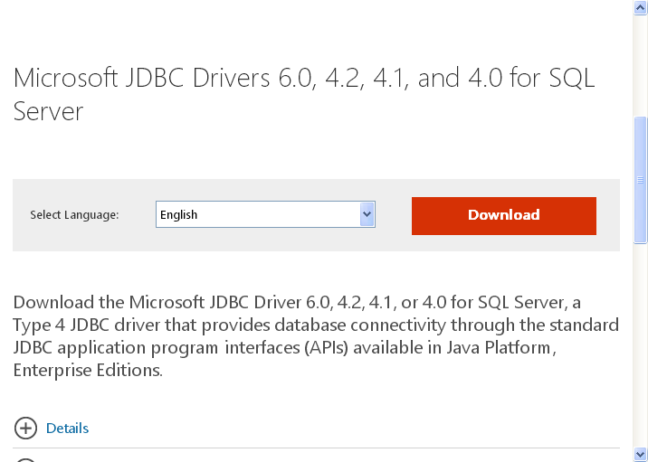 Jdbc driver download for windows 10