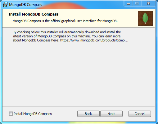 MongoDB Installation on Windows: compass