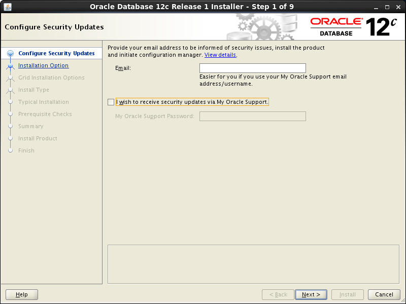 Oracle database 12cR1 Installation on Linux 6 (RHEL6, CentOS6, OEL6): security updates 