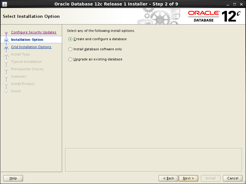Oracle database 12cR1 Installation on Linux 7 (RHEL7, CentOS7, OEL7): installation options 