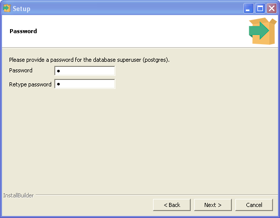 PostgreSQL installation on Windows (Enterprise Database) : password