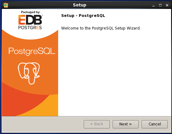 PostgreSQL installation on Linux (Enterprise Database) : welcome