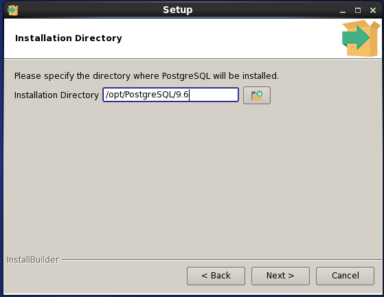 PostgreSQL installation on Linux (Enterprise Database) : installer