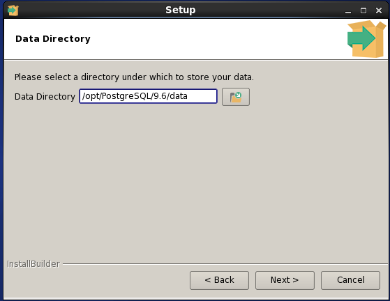 PostgreSQL installation on Linux (Enterprise Database) : data directory