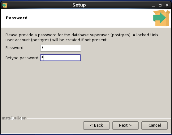 PostgreSQL installation on Linux (Enterprise Database) : password