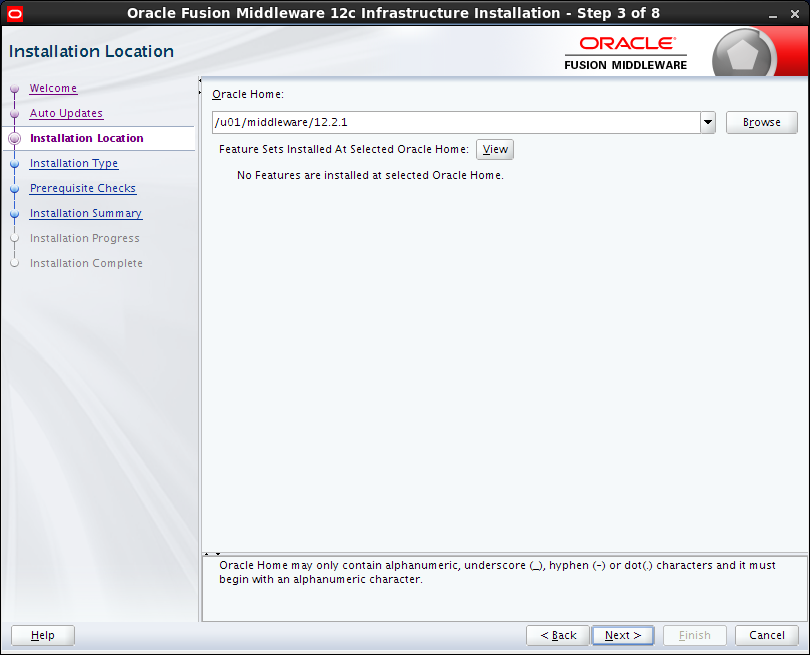 Oracle Fusion Middleware Installation for OBIEE 12c : home 