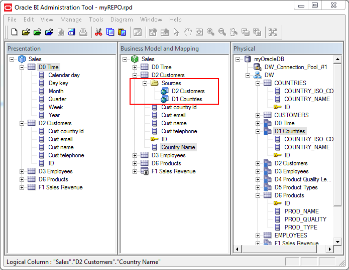 Logical Table Sources in OBIEE Repository: join