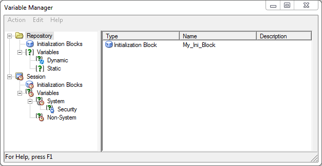 Create initialization block into OBIEE repository: initialization block added