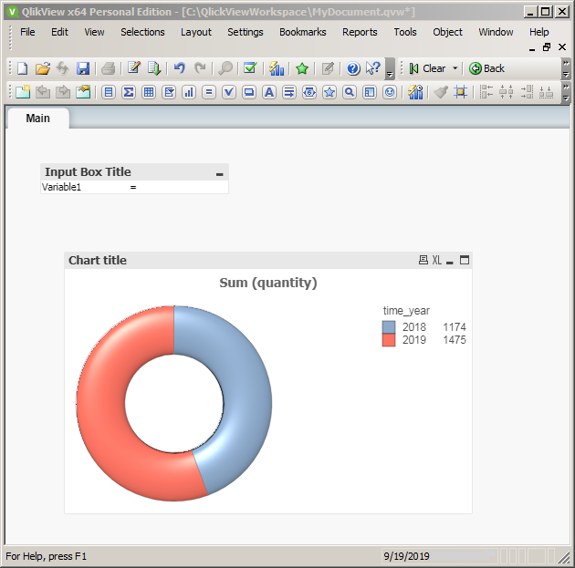 How to create an Input Box in QlikView: created
