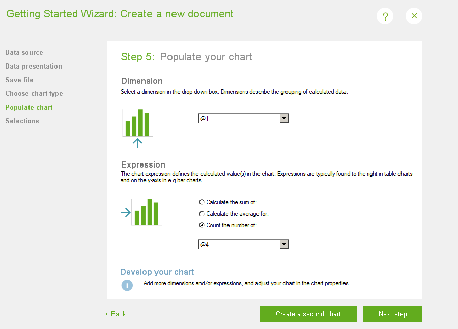 How to create a QlikView document: your chart