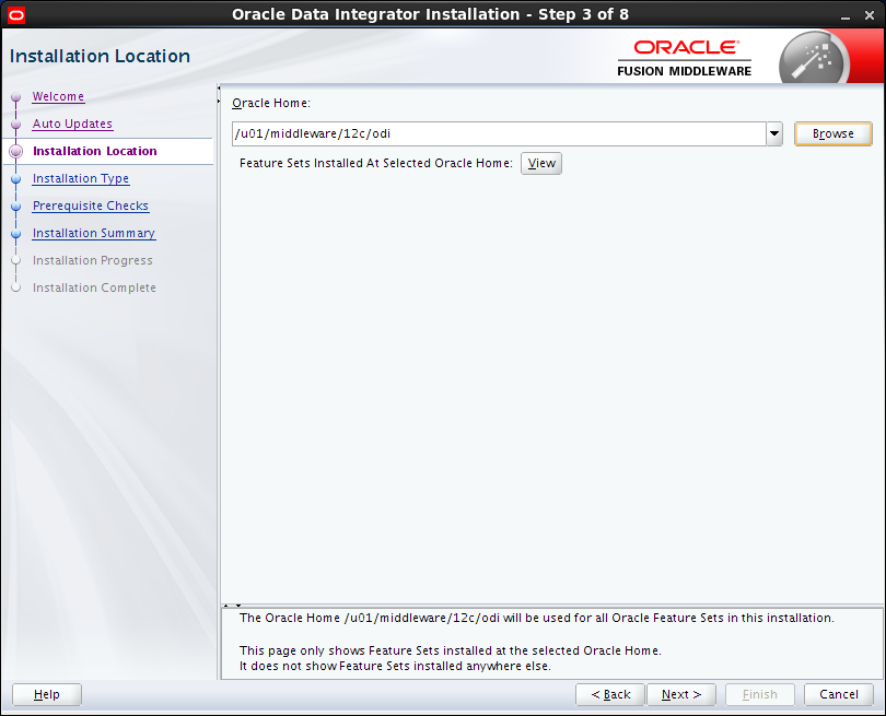 Install Oracle Data Integrator (ODI) 12c on Linux (CentOS, RedHat, OEL): installation location