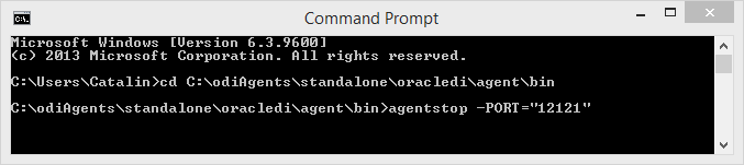 Start and Stop ODI 11g Standalone Agent: stop command