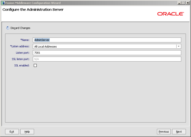 Configure Java EE Agent in ODI 11g: admin server create