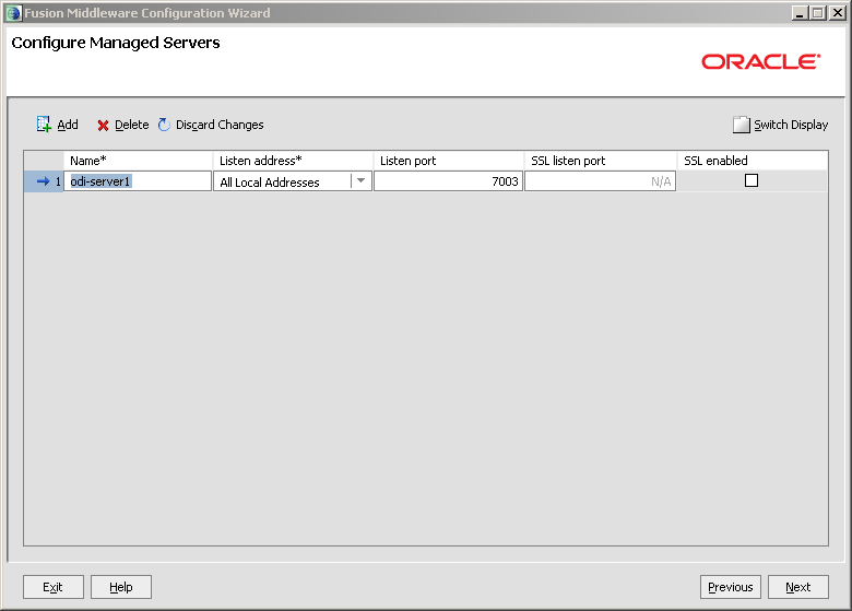 Configure Java EE Agent in ODI 11g: managed server create