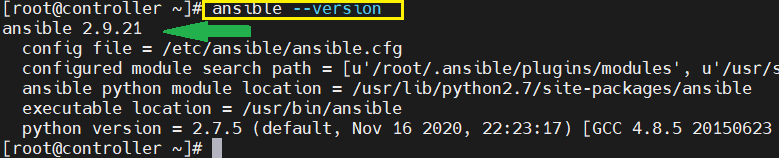 Ansible installation on Linux: Ansible installed