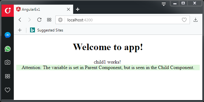 Pass variable from parent to child component in Angular: 