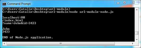 URL module in Node.js: example 
