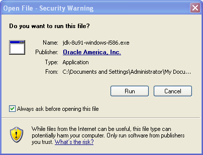 Windows security message