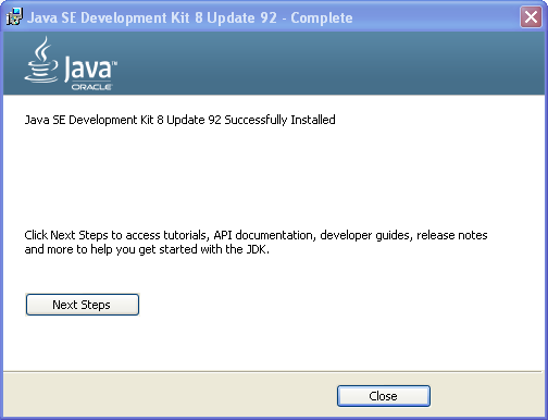 JDK 7 installation on Windows - Completed
