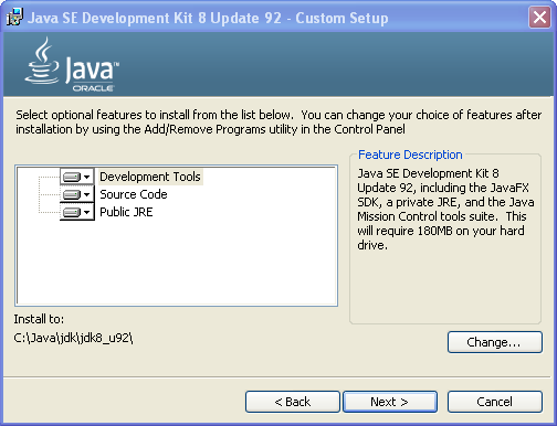 JDK 7 installation on Windows - location