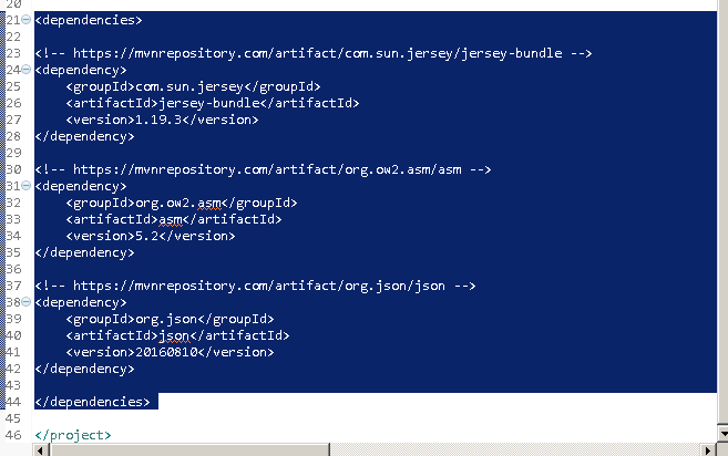 Create Java RESTful Web Service (JAX-RS) Client - using Jersey - consuming XML : pom dependencies