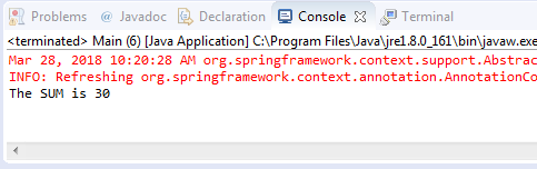 Spring Client Remote Method Invocation (RMI) example : the execution.