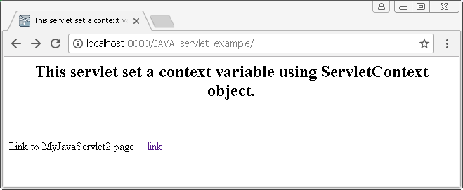 ServletContext object in Java : set attribute