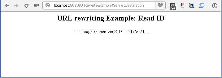Java URL-rewriting : redirected