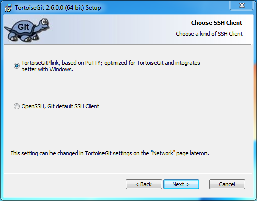 Install Git Client (TortoiseGit) on Windows: git ssh client