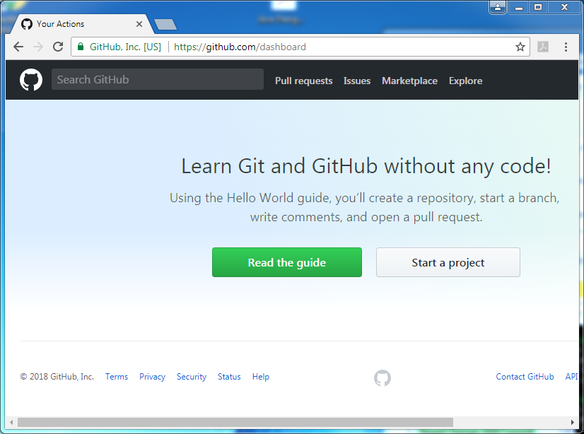 Create GitHub account: created