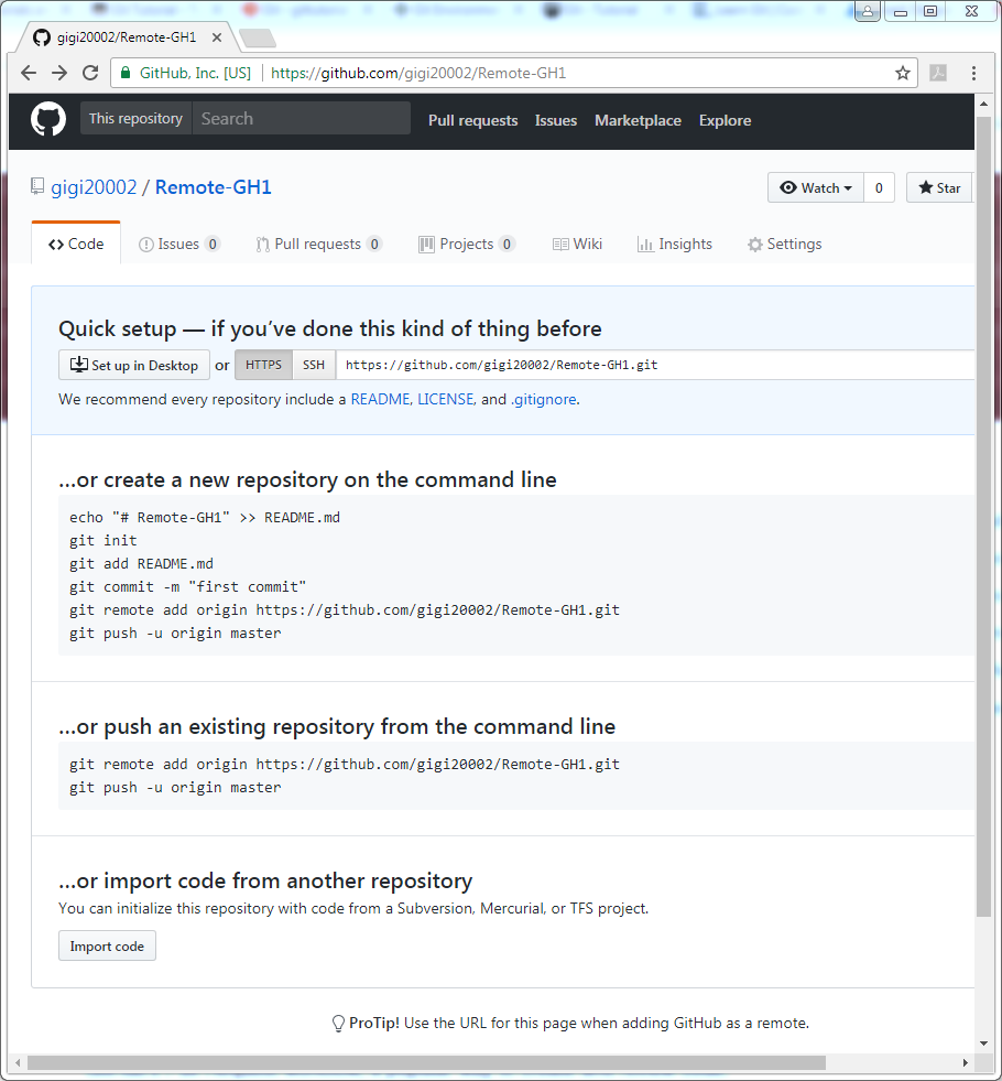 Create GitHub Repository: done